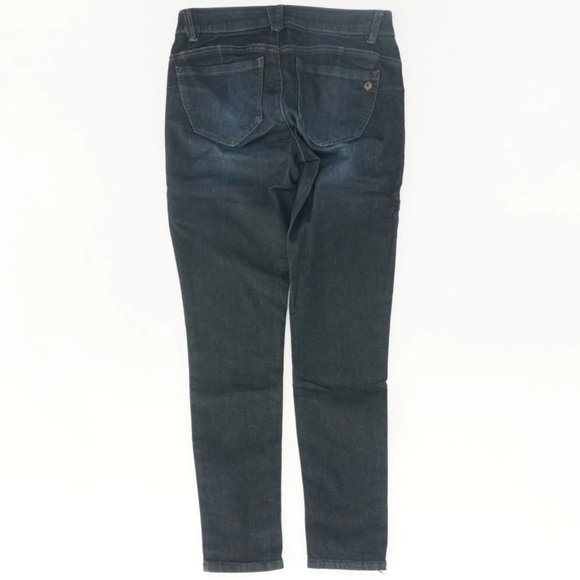 DEMOCRACY dark navy blue denim high rise skinny jean denim size 25 2 petite 2P - Picture 2 of 2